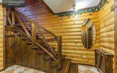 Сауна Домашняя, в Москве, Рябиновая, 63а | лестница на второй этаж | 101sauna.ru