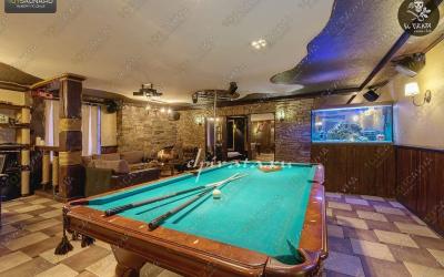 VIP Sauna-Club Эль Пирата, в Санкт-Петербурге, ул. Бассейная, 38 лит В | Люкс 1 — зал с камином и аквариумом | 101sauna.ru