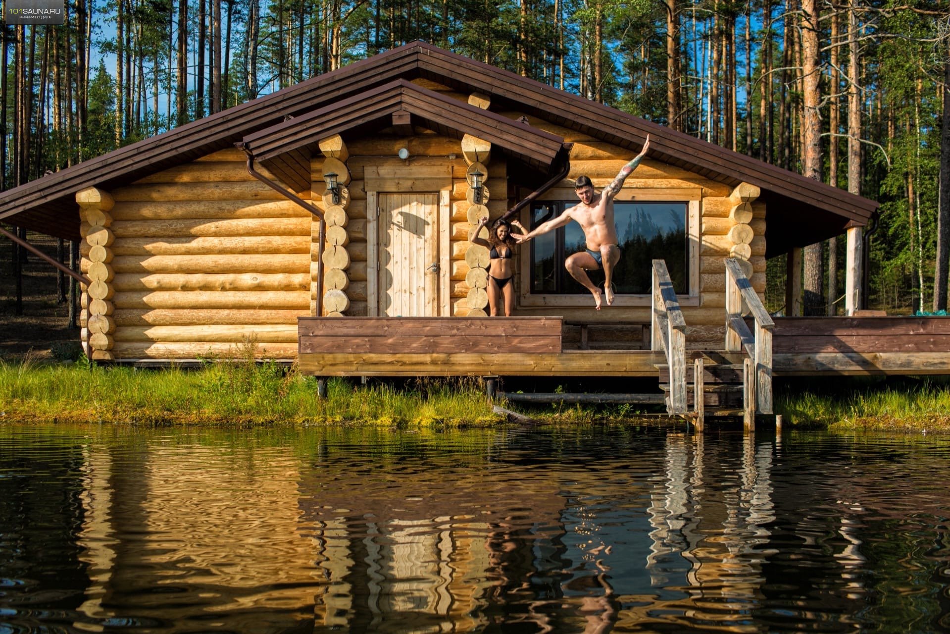 Баня на Лампушке — панорама с озера Лампушка