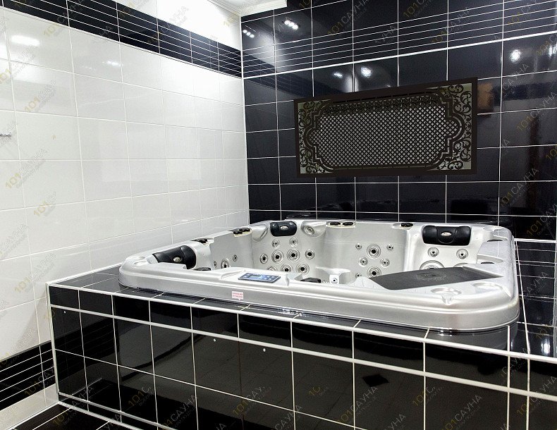 Сауна Podval resort, в Набережных Челнах, пр. Сююмбике, 28 | Номер в стиле &quot;Black&amp;White&quot; | 101sauna.ru