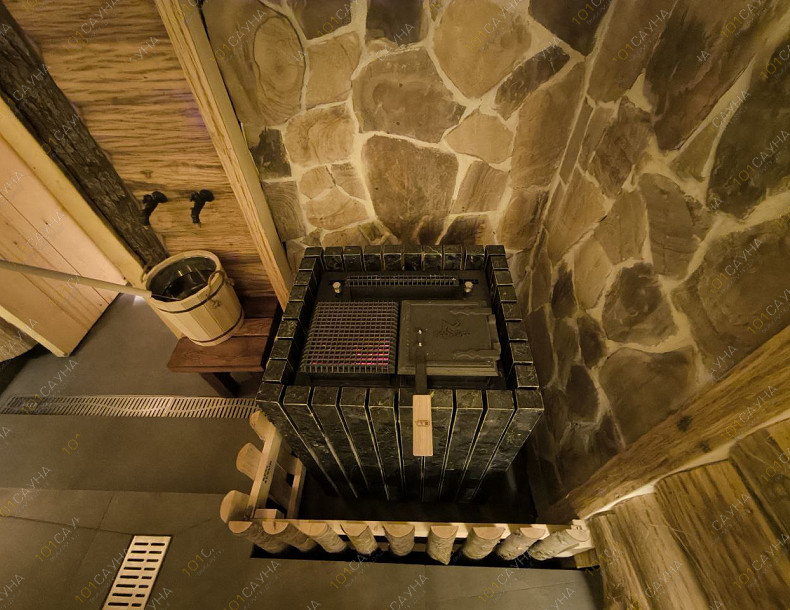 Мужской банный клуб ТайгаПар, в Москве, Пресненская набережная, 4 ст1 | Парная для индивидуального парения. Фото печь Футурус VVD | 101sauna.ru