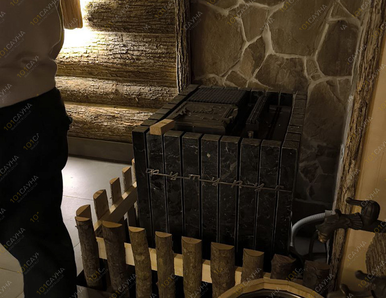 Мужской банный клуб ТайгаПар, в Москве, Пресненская набережная, 4 ст1 | Парная для индивидуального парения. Фото печь Футурус от VVD | 101sauna.ru