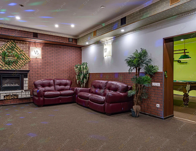 Баня Фиеста, в Москве, Москва, ул. Кастанаевская, 20 | Зал отдыха с бильярдом | 101sauna.ru