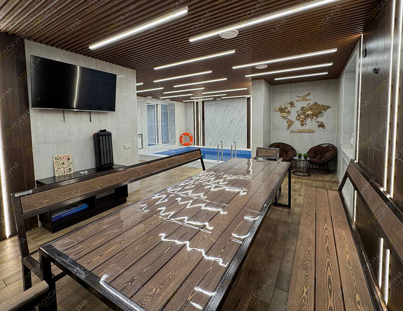 Банный комплекс Беркут, в Нижнем Новгороде, Дубравная 1-я, 1Г | стол для гостей | 101sauna.ru