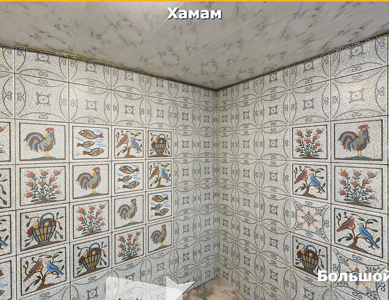 Сауна Сауна Райский уголок, в Абакане, ул. Флотская, 13Л | Хамам с мозаичной плиткой в сауне Райский уголок Абакан | 101sauna.ru