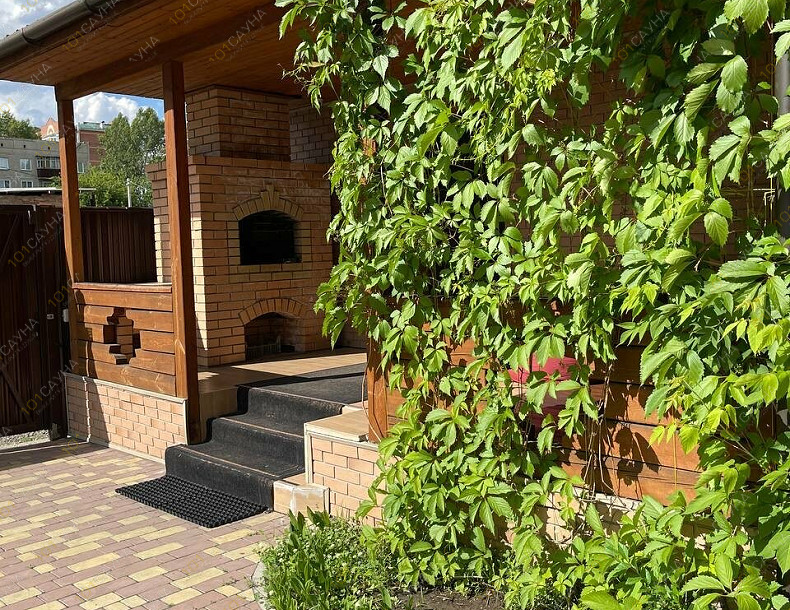 Сауна Сауна Барракуда, в Абакане, ул. Аскизская, 166А | Фасад сауны Барракуда с мангальной зоной, Абакан | 101sauna.ru