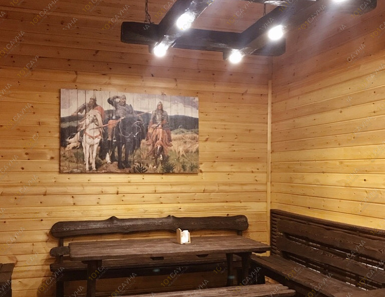 Банный комплекс Баня Три богатыря, в Кургане, просп. Конституции, 25А, корп. 2 | Зона отдыха в банном комплексе Три богатыря в Кургане | 101sauna.ru