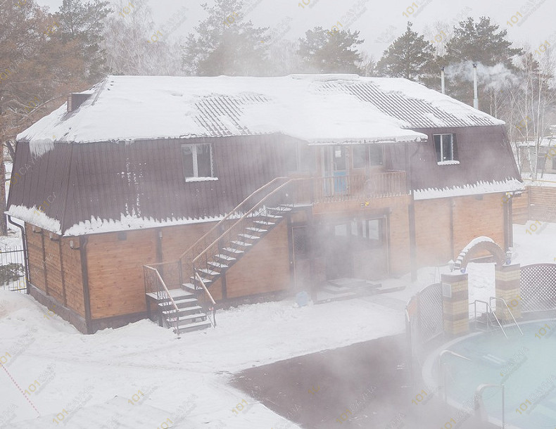 Комплекс Горячий источник 7 и Я, в Кургане, ул. Карбышева, 33В | Интерьер гостинично-оздоровительного комплекса 7 и Я Курган | 101sauna.ru