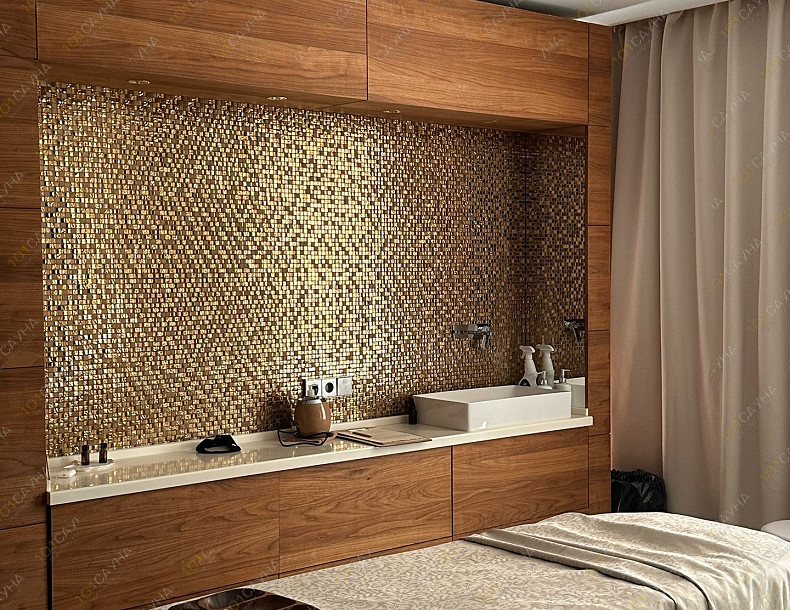 SPA комплекс Карелика эко СПА, в Санкт-Петербурге, Петербургское шоссе, 62 к1 | Массажный кабинет с мозаичной стеной в Карелика эко СПА | 101sauna.ru