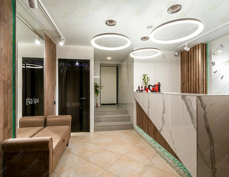 Банный SPA комплекс Ева СПА, в Санкт-Петербурге, пр. Ленина, 69 | Лобби Ева СПА | 101sauna.ru
