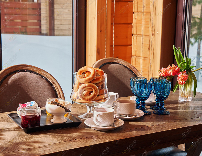 Банный комплекс Парк-отель Левада, в Санкт-Петербурге, Деревня Дранишники, участок 2 | Парк-отель Левада — травяной чай и угощения после парения | 101sauna.ru