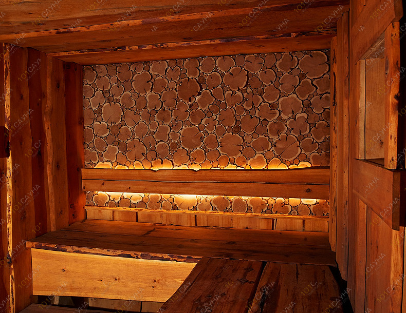Банный комплекс Парк-отель Левада, в Санкт-Петербурге, Деревня Дранишники, участок 2 | Парк-отель Левада — парная из массива кедра с декоративной подсветкой | 101sauna.ru