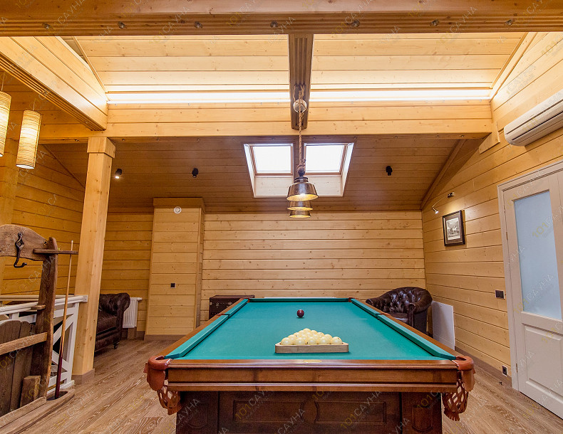 Банный комплекс Парк-отель Левада, в Санкт-Петербурге, Деревня Дранишники, участок 2 | Парк-отель Левада — бильярдная комната | 101sauna.ru