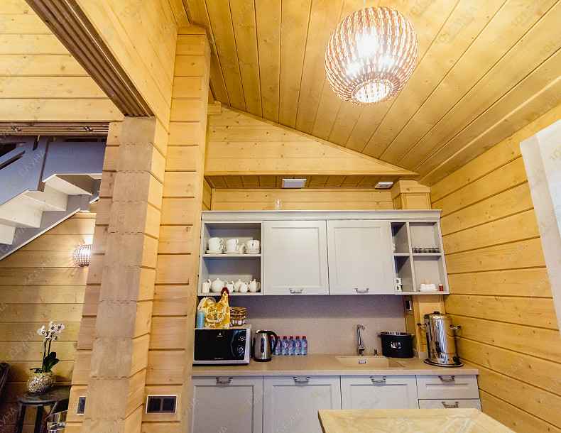 Банный комплекс Парк-отель Левада, в Санкт-Петербурге, Деревня Дранишники, участок 2 | Парк-отель Левада — оснащённая кухня с посудой и бытовой техникой | 101sauna.ru