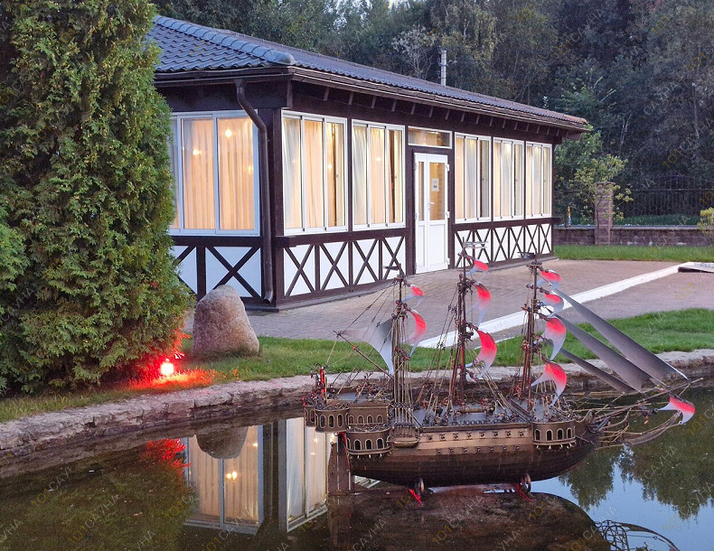 Комплекс Нотебург, в Санкт-Петербурге, Шлиссельбург, ул. Красный Тракт, 30Б | Банный зал комплекса Нотебург — интерьер | 101sauna.ru