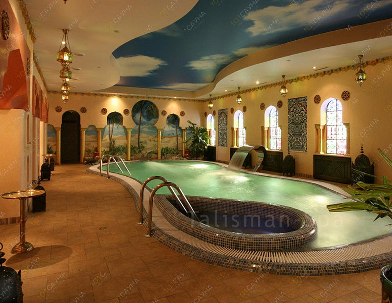 Банный SPA комплекс Talisman-Spa, в Санкт-Петербурге, Заставская улица, 3а, БЦ «Maxcel» | Бассейн с водопадом, Talisman-Spa, Санкт-Петербург | 101sauna.ru
