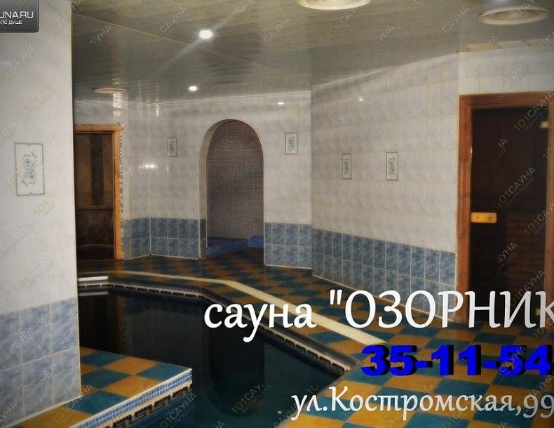 Сауна Озорник, в Костроме, Костромская, 99 | Бассейн | 101sauna.ru